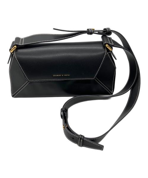 CHARLES & KEITH（チャールズアンドキース）CHARLES & KEITH (チャールズアンドキース) ナスリン ジオメトリックショルダーバッグ　CHARLES & KEITH　ブラック ブラックの古着・服飾アイテム
