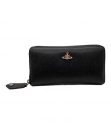 Vivienne Westwood（ヴィヴィアンウエストウッド）の古着「長財布　Vivienne Westwood　ディアマンテ　ブラック」｜ブラック