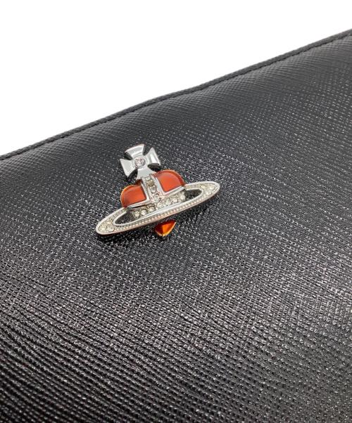 Vivienne Westwood（ヴィヴィアンウエストウッド）Vivienne Westwood (ヴィヴィアンウエストウッド) 長財布　Vivienne Westwood　ディアマンテ　ブラック ブラックの古着・服飾アイテム