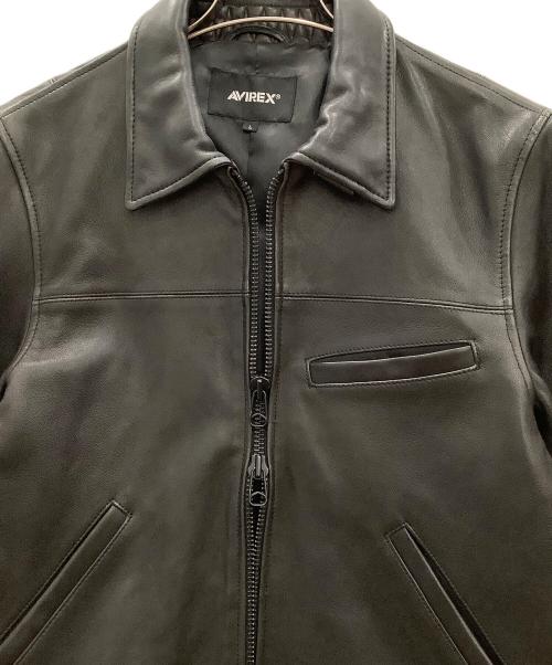 AVIREX（アヴィレックス）AVIREX (アヴィレックス) トラッカー レザージャケット　AVIREX　メンズ　ブラック ブラック サイズ:Ｌの古着・服飾アイテム