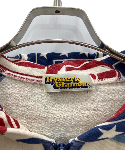 Hysteric Glamour（ヒステリックグラマー）Hysteric Glamour (ヒステリックグラマー) ジップパーカー　Hysteric Glamour　レディース　マルチカラー　総柄　2CF-4790　ラグランスリーブ 旧タグ マルチカラー サイズ:FREEの古着・服飾アイテム