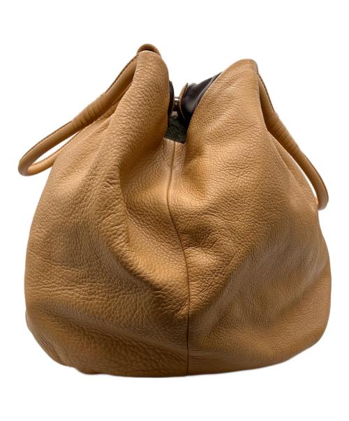 Hamano（ハマノ）Hamano (ハマノ) トートバッグ　HAMANO　レザー　ブラウン ブラウンの古着・服飾アイテム