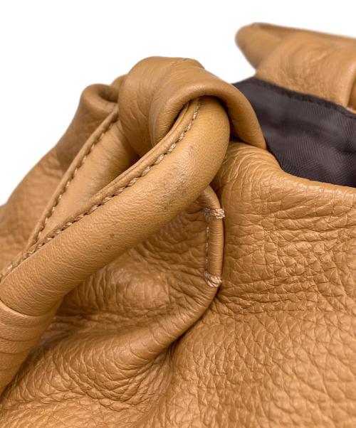 Hamano（ハマノ）Hamano (ハマノ) トートバッグ　HAMANO　レザー　ブラウン ブラウンの古着・服飾アイテム