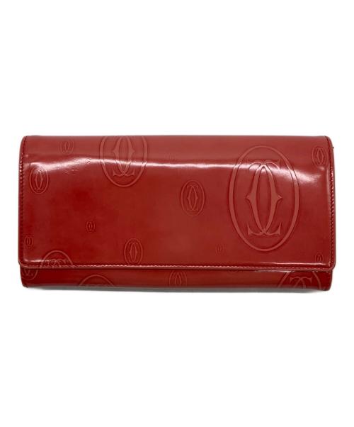 Cartier（カルティエ）Cartier (カルティエ) 長財布　Cartier　ハッピーバースディ　サ-モンレッド サ-モンレッドの古着・服飾アイテム