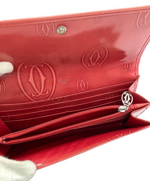Cartier（カルティエ）Cartier (カルティエ) 長財布　Cartier　ハッピーバースディ　サ-モンレッド サ-モンレッドの古着・服飾アイテム