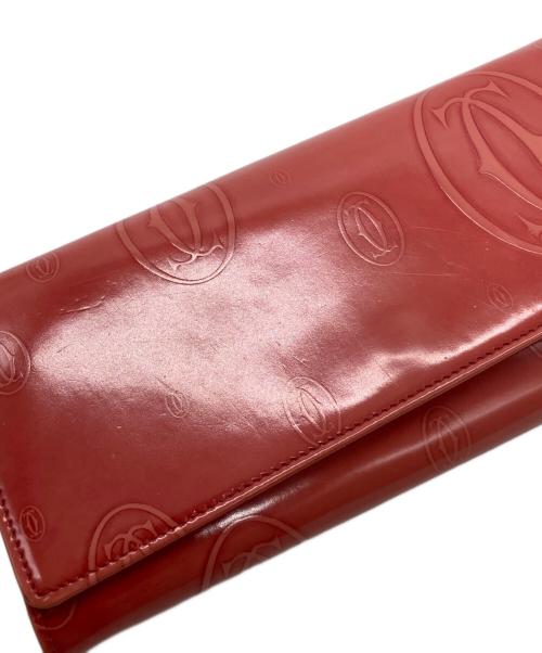 Cartier（カルティエ）Cartier (カルティエ) 長財布　Cartier　ハッピーバースディ　サ-モンレッド サ-モンレッドの古着・服飾アイテム