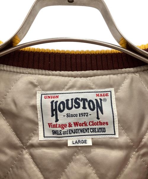 HOUSTON（ヒューストン）HOUSTON (ヒューストン) メルトンアワードジャケット　HOUSTON　メンズ　ボルドー ボルドー サイズ:Lの古着・服飾アイテム