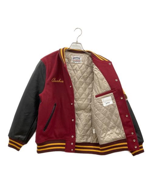HOUSTON（ヒューストン）HOUSTON (ヒューストン) メルトンアワードジャケット　HOUSTON　メンズ　ボルドー ボルドー サイズ:Lの古着・服飾アイテム