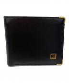 dunhillダンヒル）の古着「2つ折り財布　dunhill　レザー　ブラック」｜ブラック