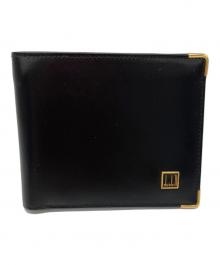 dunhill（ダンヒル）の古着「2つ折り財布　dunhill　レザー　ブラック」｜ブラック