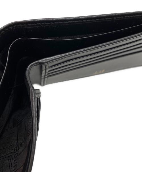 dunhill（ダンヒル）dunhill (ダンヒル) 2つ折り財布　dunhill　レザー　ブラック ブラックの古着・服飾アイテム