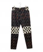 KENZOケンゾー）の古着「パンツ　KENZO　メンズ　レッド×ブラック」｜レッド×ブラック