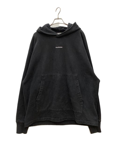 Acne studios（アクネ ストゥディオズ）Acne studios (アクネ ストゥディオス) ロゴプリントフーディー　ACNE STUDIOS　メンズ　ブラック ブラック サイズ:Mの古着・服飾アイテム