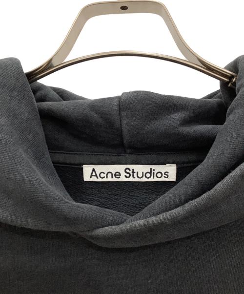 Acne studios（アクネ ストゥディオズ）Acne studios (アクネ ストゥディオス) ロゴプリントフーディー　ACNE STUDIOS　メンズ　ブラック ブラック サイズ:Mの古着・服飾アイテム