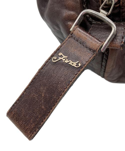 FENDI（フェンディ）FENDI (フェンディ) ハンドバッグ　FENDI　ミニ スパイバッグ　レザー　ブラウン　	各所色落ち・型崩れ・ハンドルダメージ有 ブラウンの古着・服飾アイテム