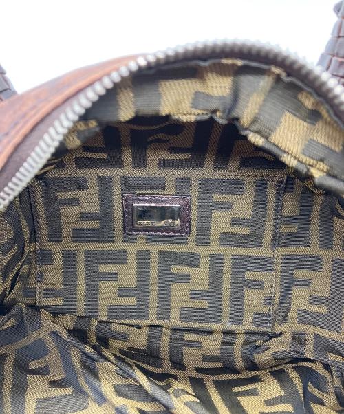 FENDI（フェンディ）FENDI (フェンディ) ハンドバッグ　FENDI　ミニ スパイバッグ　レザー　ブラウン　	各所色落ち・型崩れ・ハンドルダメージ有 ブラウンの古着・服飾アイテム