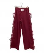 HELLO KITTY×Snidelハローキティ×スナイデル）の古着「レースアップパンツ」｜レッド