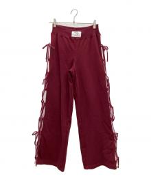 HELLO KITTY×Snidel（ハローキティ×スナイデル）の古着「レースアップパンツ」｜レッド