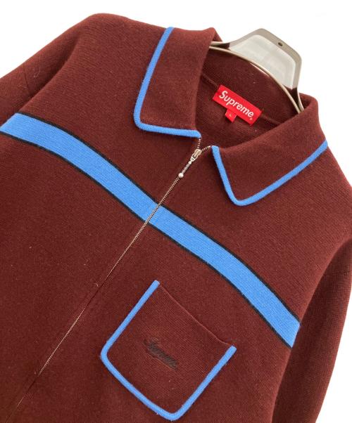 SUPREME（シュプリーム）SUPREME (シュプリーム) カーディガン ブラウン×ブルー サイズ:Lの古着・服飾アイテム