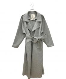 Sea Room lynn（シールームリン）の古着「ガウンコート　Sea Room Lynn　レディース　グレー　ソフトボンディングトレンチコート」｜グレー