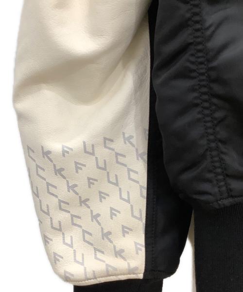 The shepherd UNDERCOVER（ザシェパード アンダーカバー）The shepherd UNDERCOVER ALPHA (アルファ) FRAGMENT (フラッグメント) MA-1ジャケット　the shepherd UNDERCOVER　ALPHA　FRAGMENT ブラック サイズ:Lの古着・服飾アイテム