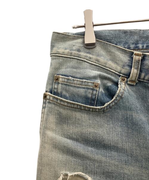 Saint Laurent Paris（サンローランパリ）Saint Laurent Paris (サンローランパリ) クラッシュデストロイデニムパンツ　Saint Laurent Paris　メンズ　インディゴ インディゴ サイズ:73.5㎝（W29）の古着・服飾アイテム