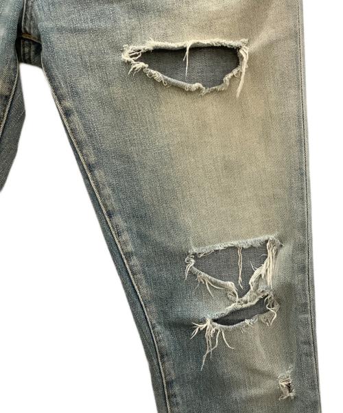 Saint Laurent Paris（サンローランパリ）Saint Laurent Paris (サンローランパリ) クラッシュデストロイデニムパンツ　Saint Laurent Paris　メンズ　インディゴ インディゴ サイズ:73.5㎝（W29）の古着・服飾アイテム