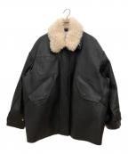 ETRE TOKYOエトレトウキョウ）の古着「マルチファブリックリバーシブルコートレザーブルゾン」｜ブラック