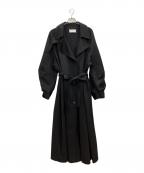 ETRE TOKYOエトレトウキョウ）の古着「ウールチノコンシャススリーブトレンチコート」｜ブラック