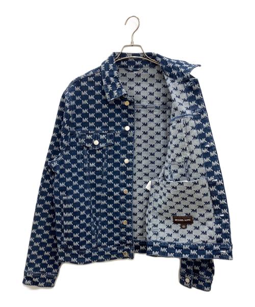 MICHAEL KORS（マイケル・コース）MICHAEL KORS (マイケル・コース) ジャガードデニムジャケット　MICHAEL KORS　メンズ　ブルー×ホワイト　アウトレット品 ブルー×ホワイト サイズ: Freeの古着・服飾アイテム