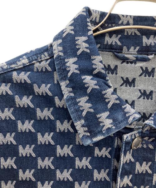 MICHAEL KORS（マイケル・コース）MICHAEL KORS (マイケル・コース) ジャガードデニムジャケット　MICHAEL KORS　メンズ　ブルー×ホワイト　アウトレット品 ブルー×ホワイト サイズ: Freeの古着・服飾アイテム