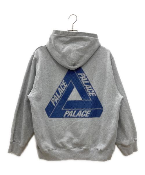 PALACE（パレス）PALACE (パレス) ロゴプリントプルオーバーパーカー　PALACE　メンズ　グレー　毛羽立ち有 グレー サイズ:Lの古着・服飾アイテム