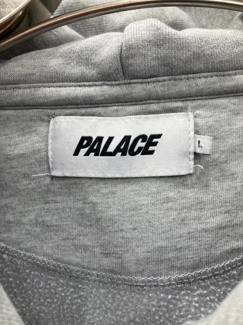 PALACE（パレス）PALACE (パレス) ロゴプリントプルオーバーパーカー　PALACE　メンズ　グレー　毛羽立ち有 グレー サイズ:Lの古着・服飾アイテム