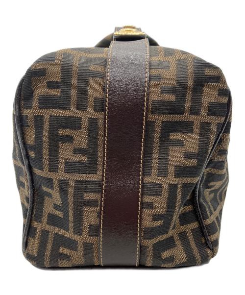 FENDI（フェンディ）FENDI (フェンディ) バニティバッグ　FENDI　ブラウン×ブラック　ズッカ柄 ブラウン×ブラックの古着・服飾アイテム