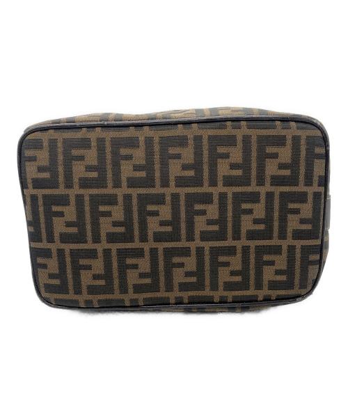 FENDI（フェンディ）FENDI (フェンディ) バニティバッグ　FENDI　ブラウン×ブラック　ズッカ柄 ブラウン×ブラックの古着・服飾アイテム
