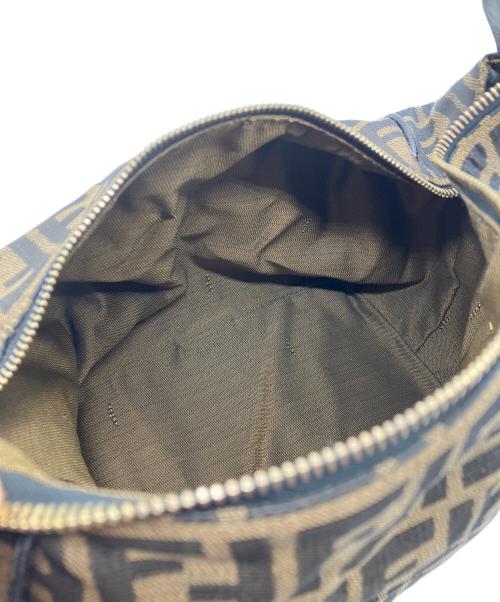 FENDI（フェンディ）FENDI (フェンディ) バニティバッグ　FENDI　ブラウン×ブラック　ズッカ柄 ブラウン×ブラックの古着・服飾アイテム
