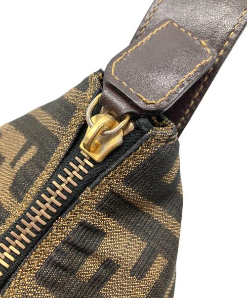 FENDI（フェンディ）FENDI (フェンディ) バニティバッグ　FENDI　ブラウン×ブラック　ズッカ柄 ブラウン×ブラックの古着・服飾アイテム