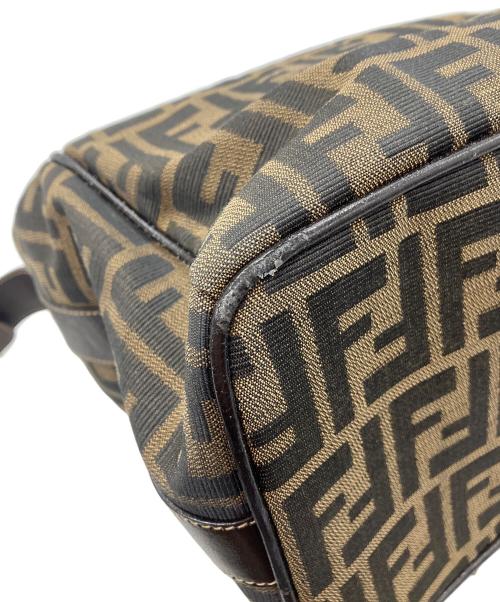 FENDI（フェンディ）FENDI (フェンディ) バニティバッグ　FENDI　ブラウン×ブラック　ズッカ柄 ブラウン×ブラックの古着・服飾アイテム