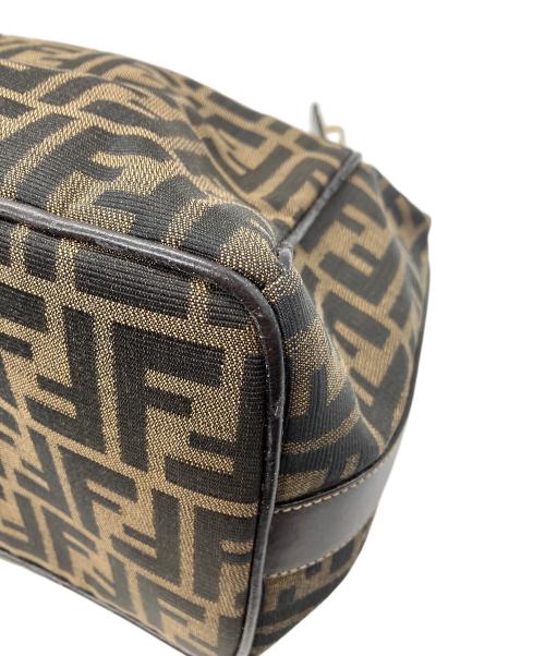 FENDI（フェンディ）FENDI (フェンディ) バニティバッグ　FENDI　ブラウン×ブラック　ズッカ柄 ブラウン×ブラックの古着・服飾アイテム