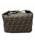 FENDI（フェンディ）の古着「バニティバッグ　FENDI　ブラウン×ブラック　ズッカ柄」｜ブラウン×ブラック