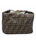 FENDI (フェンディ) バニティバッグ　FENDI　ブラウン×ブラック　ズッカ柄 ブラウン×ブラック：22000円