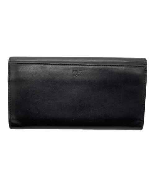 FENDI（フェンディ）FENDI (フェンディ) 長財布　FENDI　モンスターバグズアイ　ブラック ブラックの古着・服飾アイテム