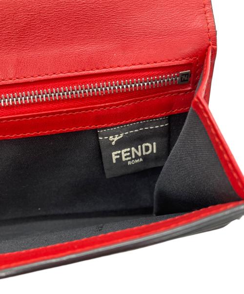 FENDI（フェンディ）FENDI (フェンディ) 長財布　FENDI　モンスターバグズアイ　ブラック ブラックの古着・服飾アイテム