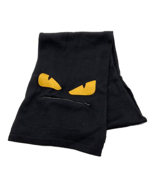 FENDI（フェンディ）FENDI (フェンディ) マフラー　FENDI　モンスター　ブラック ブラックの古着・服飾アイテム