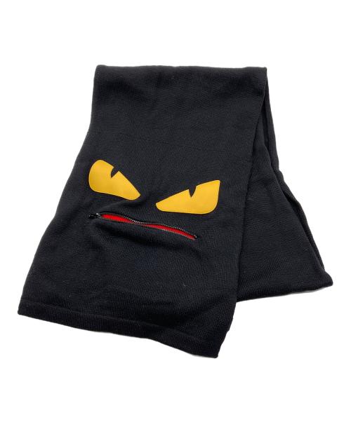 FENDI（フェンディ）FENDI (フェンディ) マフラー　FENDI　モンスター　ブラック ブラックの古着・服飾アイテム