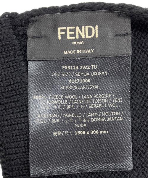 FENDI（フェンディ）FENDI (フェンディ) マフラー　FENDI　モンスター　ブラック ブラックの古着・服飾アイテム