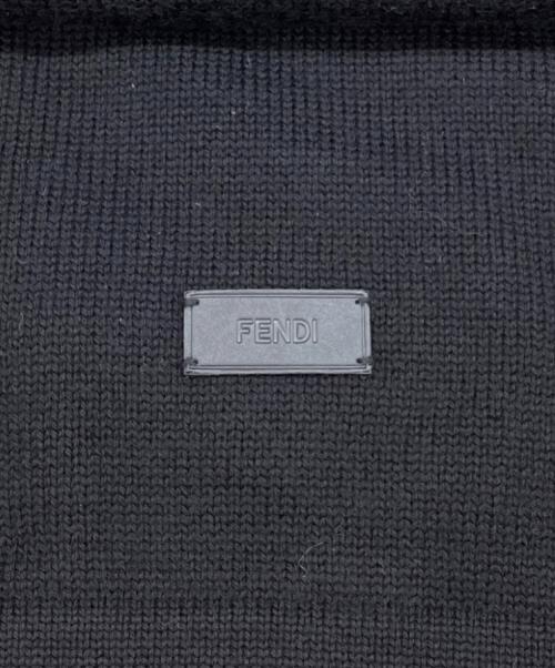 FENDI（フェンディ）FENDI (フェンディ) マフラー　FENDI　モンスター　ブラック ブラックの古着・服飾アイテム
