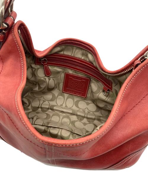 COACH（コーチ）COACH (コーチ) セミショルダーバッグ　COACH　レザー　レッド レッドの古着・服飾アイテム