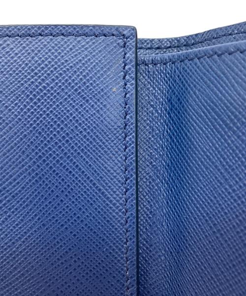 PRADA（プラダ）PRADA (プラダ) 3つ折り財布　PRADA　1MH021　サフィアーノ　保存袋付　ネイビー ネイビーの古着・服飾アイテム