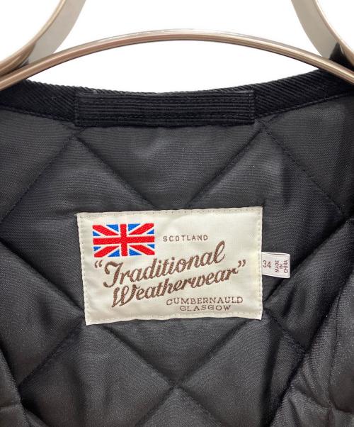 Traditional Weatherwear（トラディショナルウェザーウェア）Traditional Weatherwear (トラディショナルウェザーウェア) キルティングジャケット　Traditional Weatherwear　レディース　ブラック ブラック サイズ:34の古着・服飾アイテム
